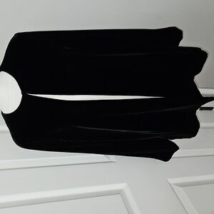 Talbots Petites Vintage Women's Luxe Black Velvet Silk-Blend Jacket Size 8P